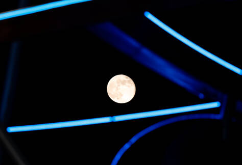 Nov 16, 2024; Colorado Springs, CO, USA; The moon rises over Epicenter before the match between the Colorado Springs Switchbacks FC and Las Vegas Lights FC at Weidner Field. Credit: Isaiah J. Downing/Switchbacks FC