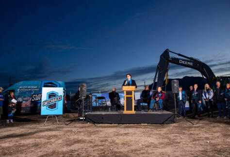 Dec 7, 2019; Colorado Springs, CO, USA; Colorado Springs Switchbacks FC groundbreaking ceremony. Credit: Isaiah J. Downing/Switchbacks FC